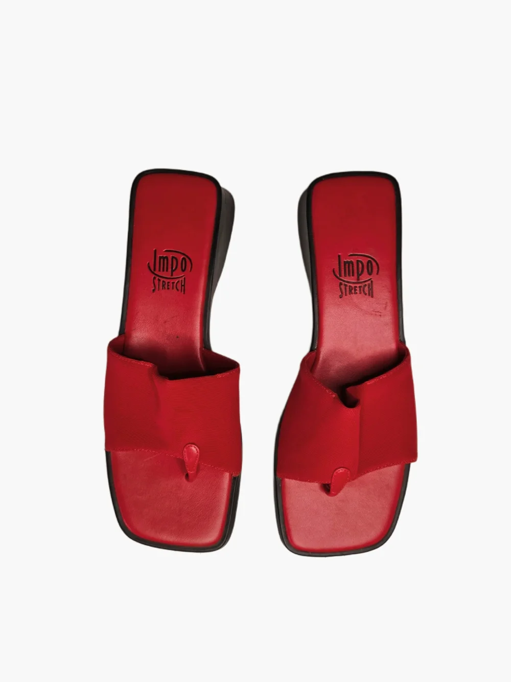 Vintage Square Toe Red Thong Sandals!